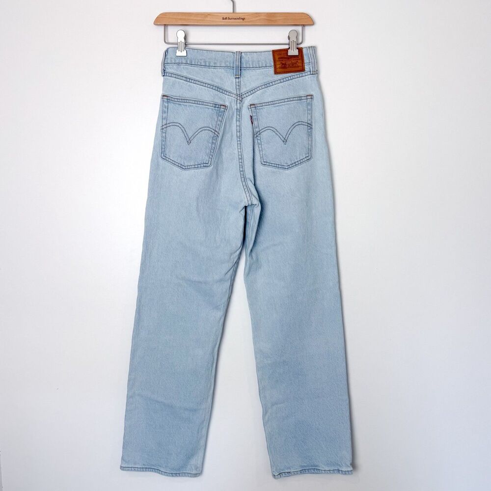 Levi's Ribcage Straight Ankle Jeans Light Wash 27 - Picture 3 of 9